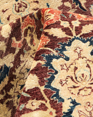Traditional Mogul Red Wool Area Rug 8' 1" x 9' 9" - Solo Rugs