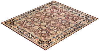 Traditional Mogul Red Wool Area Rug 8' 1" x 9' 9" - Solo Rugs
