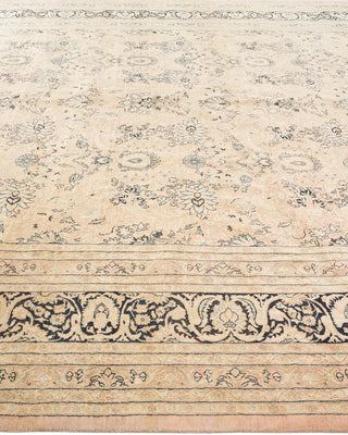 Traditional Mogul Beige Wool Area Rug 9' 2" x 18' 7" - Solo Rugs