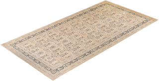 Traditional Mogul Beige Wool Area Rug 9' 2" x 18' 7" - Solo Rugs