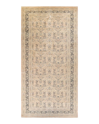 Traditional Mogul Beige Wool Area Rug 9' 2" x 18' 7" - Solo Rugs