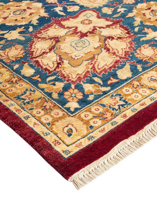 Traditional Mogul Red Wool Area Rug 9' 1" x 11' 10" - Solo Rugs