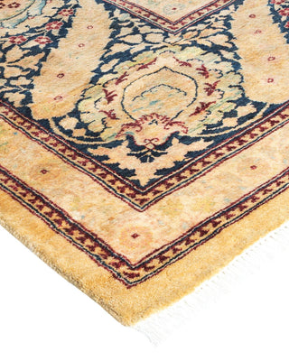 Traditional Mogul Ivory Wool Area Rug 9' 2" x 12' 0" - Solo Rugs