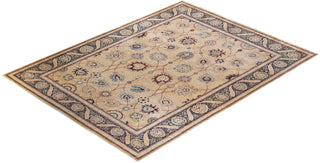 Traditional Mogul Ivory Wool Area Rug 9' 2" x 12' 0" - Solo Rugs