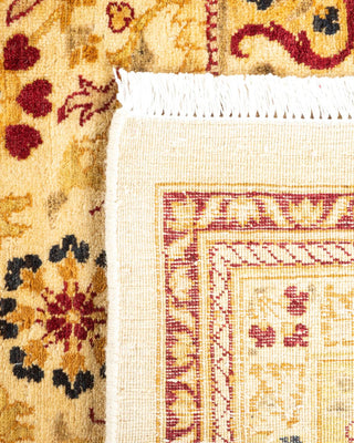 Traditional Mogul Ivory Wool Area Rug 8' 1" x 16' 3" - Solo Rugs
