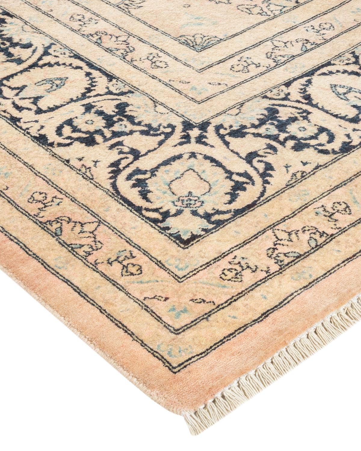 Traditional Mogul Beige Wool Area Rug 8' 2" x 10' 3" - Solo Rugs