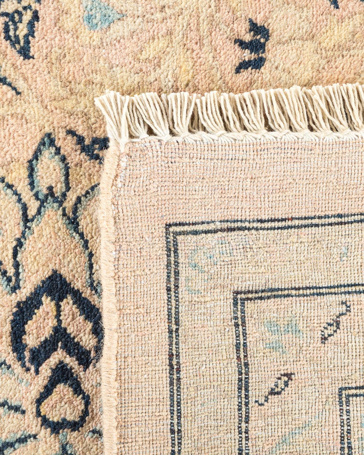 Traditional Mogul Beige Wool Area Rug 8' 2" x 10' 3" - Solo Rugs