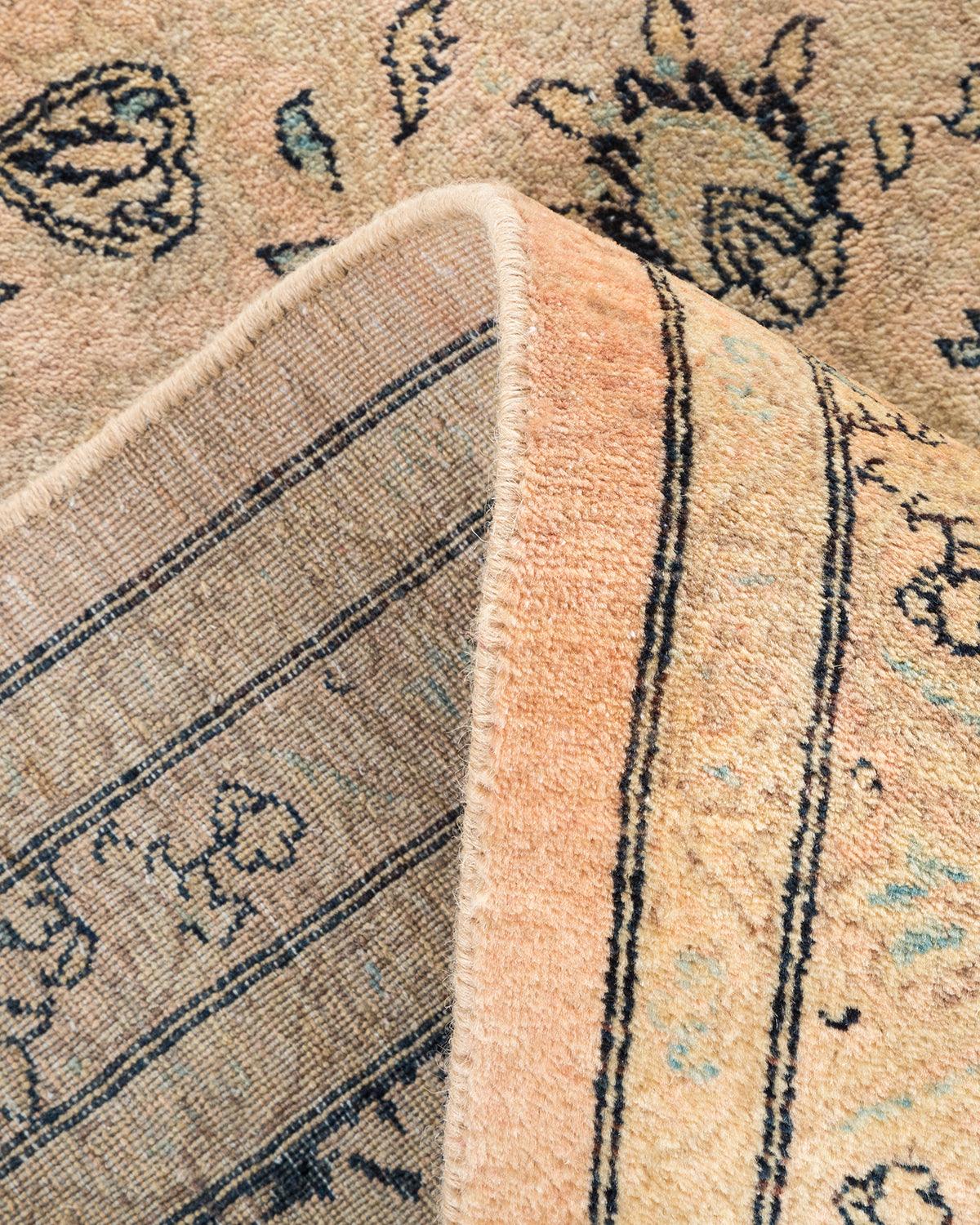 Traditional Mogul Beige Wool Area Rug 8' 2" x 10' 3" - Solo Rugs