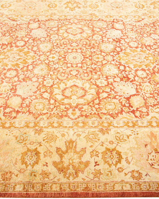 Traditional Mogul Pink Wool Area Rug 6' 2" x 8' 9" - Solo Rugs