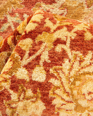 Traditional Mogul Pink Wool Area Rug 6' 2" x 8' 9" - Solo Rugs