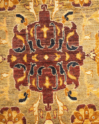 Traditional Mogul Red Wool Area Rug 6' 2" x 9' 1" - Solo Rugs