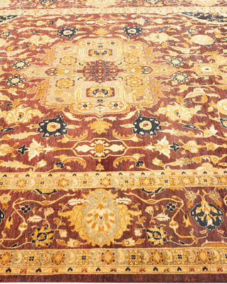 Traditional Mogul Red Wool Area Rug 6' 2" x 9' 1" - Solo Rugs