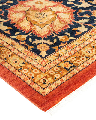 Traditional Mogul Orange Wool Area Rug 12' 1" x 15' 10" - Solo Rugs