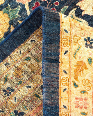 Traditional Mogul Blue Wool Area Rug 10' 3" x 13' 9" - Solo Rugs