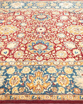 Traditional Mogul Red Wool Area Rug 6' 2" x 8' 9" - Solo Rugs