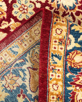 Traditional Mogul Red Wool Area Rug 6' 2" x 8' 9" - Solo Rugs
