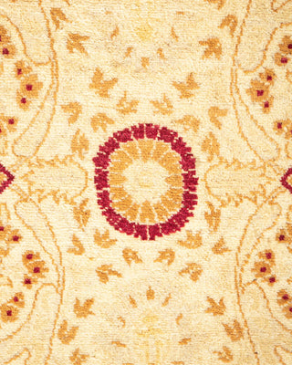 Traditional Mogul Ivory Wool Square Area Rug 6' 1" x 6' 1" - Solo Rugs
