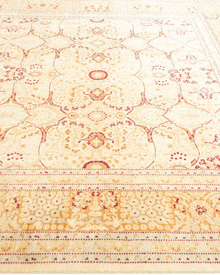 Traditional Mogul Ivory Wool Square Area Rug 6' 1" x 6' 1" - Solo Rugs