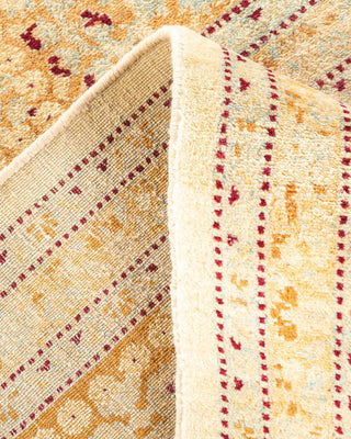 Traditional Mogul Ivory Wool Square Area Rug 6' 1" x 6' 1" - Solo Rugs
