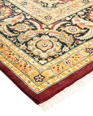 Traditional Mogul Red Wool Area Rug 9' 1" x 11' 10" - Solo Rugs