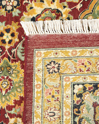 Traditional Mogul Red Wool Area Rug 9' 1" x 11' 10" - Solo Rugs