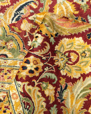 Traditional Mogul Red Wool Area Rug 9' 1" x 11' 10" - Solo Rugs