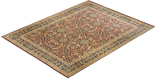 Traditional Mogul Red Wool Area Rug 9' 1" x 11' 10" - Solo Rugs