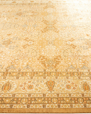 Traditional Mogul Yellow Wool Area Rug 8' 1" x 10' 2" - Solo Rugs