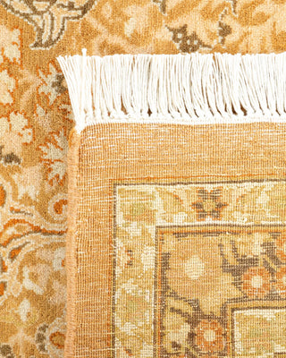 Traditional Mogul Yellow Wool Area Rug 8' 1" x 10' 2" - Solo Rugs