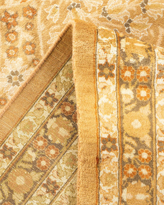 Traditional Mogul Yellow Wool Area Rug 8' 1" x 10' 2" - Solo Rugs