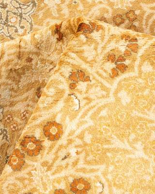 Traditional Mogul Yellow Wool Area Rug 8' 1" x 10' 2" - Solo Rugs