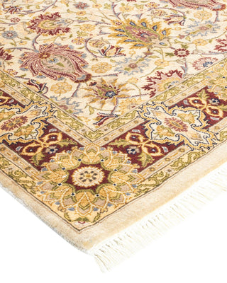 Traditional Mogul Ivory Wool Area Rug 3' 2" x 5' 3" - Solo Rugs