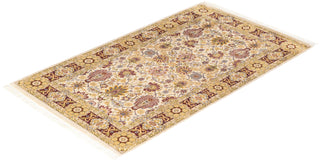 Traditional Mogul Ivory Wool Area Rug 3' 2" x 5' 3" - Solo Rugs