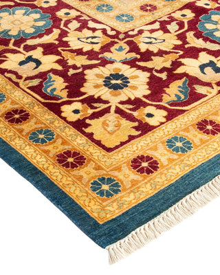 Traditional Mogul Blue Wool Area Rug 9' 3" x 11' 10" - Solo Rugs