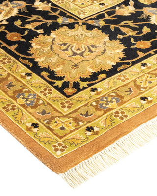 Traditional Mogul Yellow Wool Area Rug 9' 2" x 12' 0" - Solo Rugs