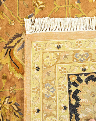 Traditional Mogul Yellow Wool Area Rug 9' 2" x 12' 0" - Solo Rugs