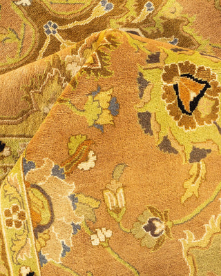 Traditional Mogul Yellow Wool Area Rug 9' 2" x 12' 0" - Solo Rugs