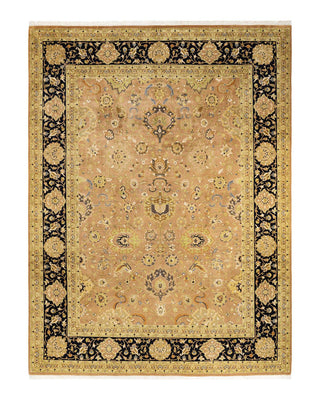 Traditional Mogul Yellow Wool Area Rug 9' 2" x 12' 0" - Solo Rugs