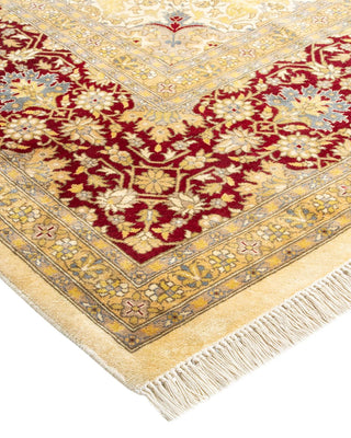 Traditional Mogul Ivory Wool Area Rug 8' 2" x 10' 3" - Solo Rugs