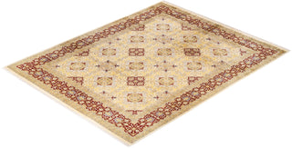 Traditional Mogul Ivory Wool Area Rug 8' 2" x 10' 3" - Solo Rugs