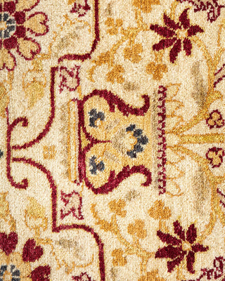 Traditional Mogul Ivory Wool Area Rug 9' 1" x 11' 8" - Solo Rugs