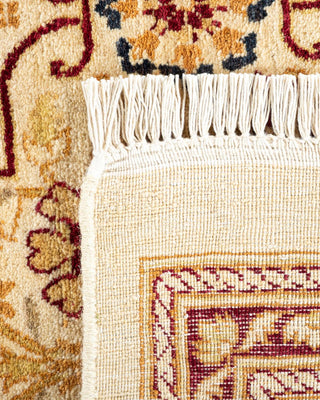Traditional Mogul Ivory Wool Area Rug 9' 1" x 11' 8" - Solo Rugs