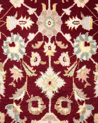 Traditional Mogul Orange Wool Area Rug 9' 3" x 12' 2" - Solo Rugs