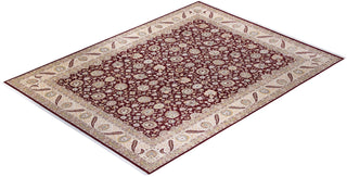 Traditional Mogul Orange Wool Area Rug 9' 3" x 12' 2" - Solo Rugs