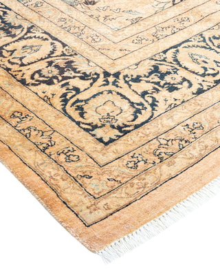 Traditional Mogul Beige Wool Area Rug 8' 0" x 10' 6" - Solo Rugs