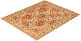 Traditional Mogul Pink Wool Area Rug 8' 2" x 10' 0" - Solo Rugs