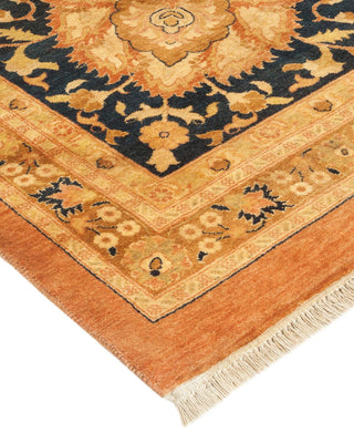 Traditional Mogul Brown Wool Area Rug 12' 0" x 17' 9" - Solo Rugs