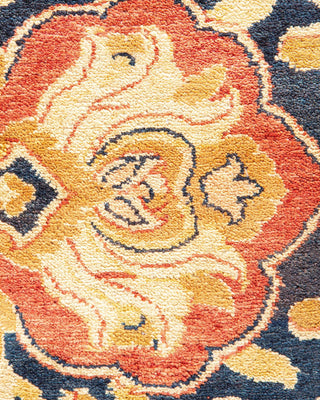 Traditional Mogul Orange Wool Area Rug 9' 3" x 12' 0" - Solo Rugs