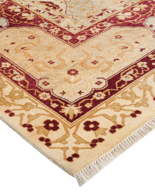Traditional Mogul Ivory Wool Area Rug 8' 3" x 10' 2" - Solo Rugs