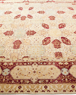 Traditional Mogul Ivory Wool Area Rug 8' 3" x 10' 2" - Solo Rugs